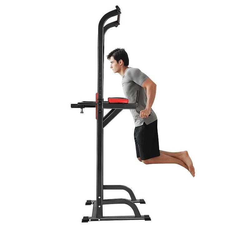 ZYFIT Chin Up Power Tower Rack Pull Up Stand Bar Leg Raise Home Gym Workout Weight