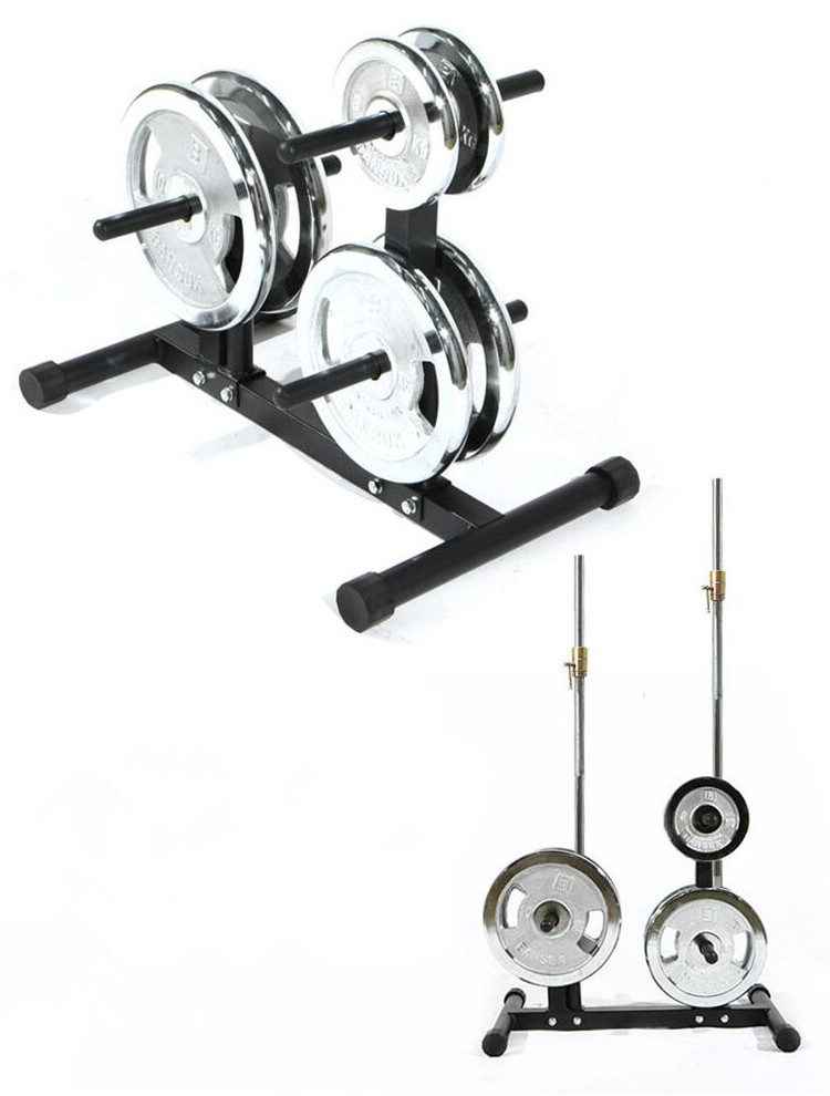 ZYFIT Barbell Dumbbell Rack Weights Storage Stand for Home Gym Bench Base