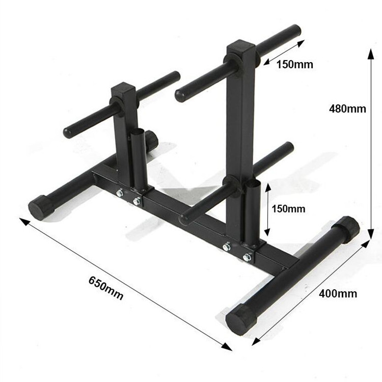 ZYFIT Barbell Dumbbell Rack Weights Storage Stand for Home Gym Bench Base