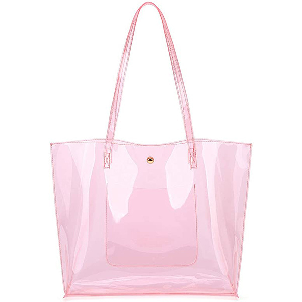 large plastic colored clear tote vinyl plastic large bag beach bag plastic fashion large clear pvc tote bag