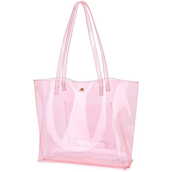 large plastic colored clear tote vinyl plastic large bag beach bag plastic fashion large clear pvc tote bag