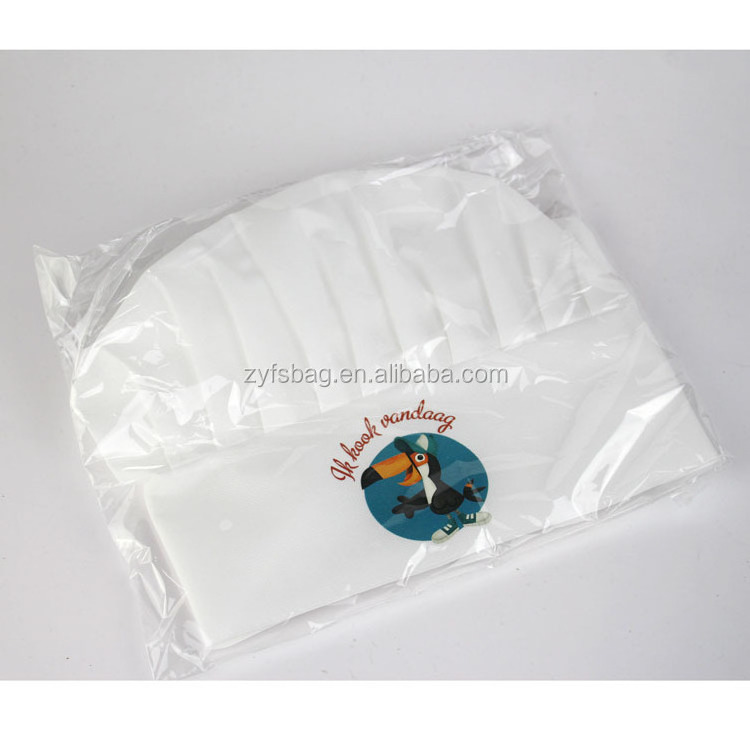 Custom Logo High Quality Eco-Friendly Restaurant Disposable White Non Woven  kids kitchen chef hat