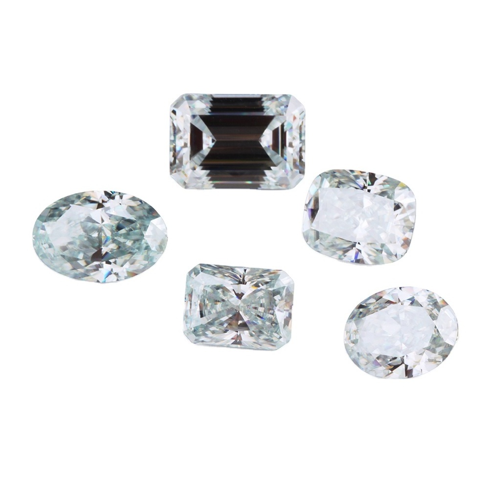 Zhengyong Jewelry VVS1 Cushion Princess Cut Light Aquamarine Mossanite Moissanite Diamond Wholesale