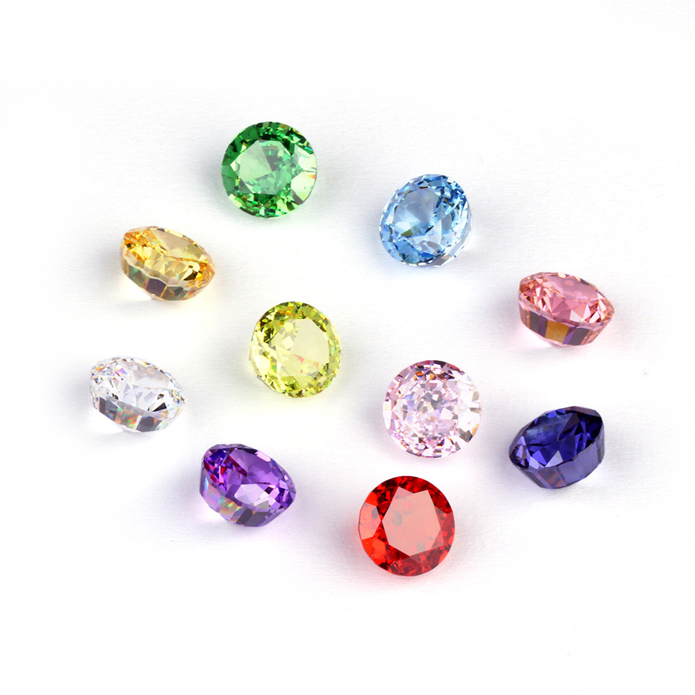 Factory Price Colorful Radiant Cut Crushed Ice Flower Cut High Carbon Diamond Cubic Zirconia Gemstone