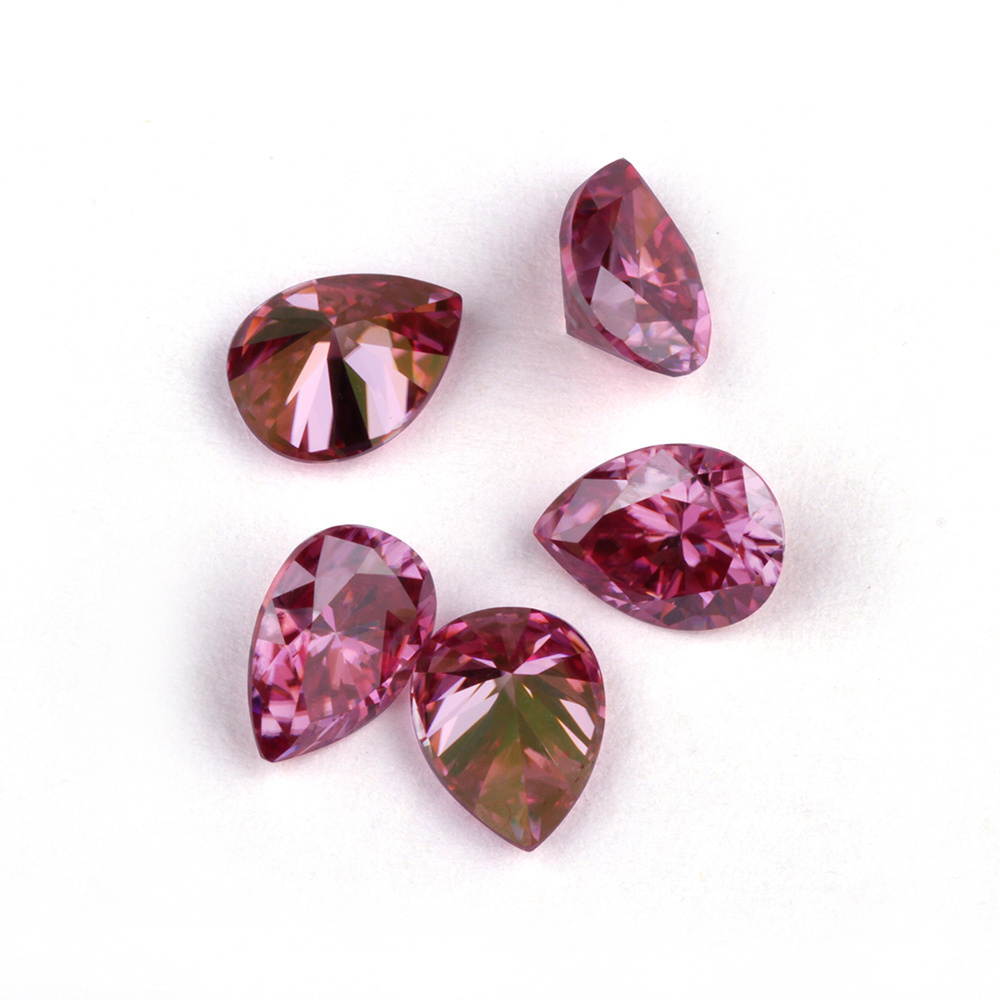 Wholesale VVS1 Pear  Cut  Pink Mossanite Loose Moissanite  moissanite diamond Moissanite