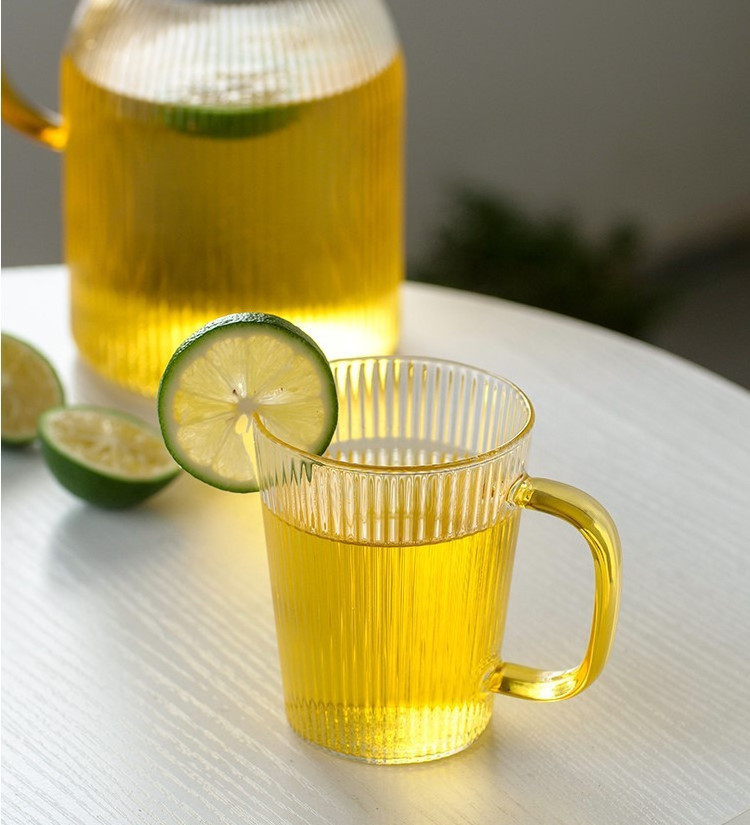 Factory wholesale gold-plated home decoration hotel cold kettle Water Tea Jug set glass water Cup