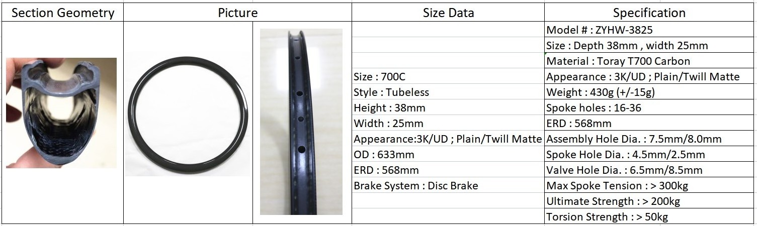 860g Only Carbon Wheels 38mm Tubular Carbon Superlight Rims Road Bike Wheelset 700C