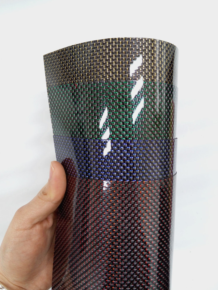 Free Sample Ultra Light Flexible Thin Colored 3K Real Carbon Fiber Veneer Plate Sheet