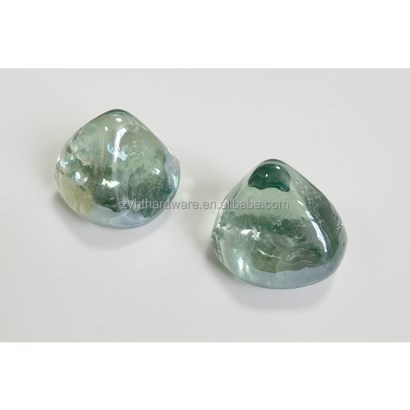 Hot Sale Outdoor Fire Pit Accessories Green Diamond Shape Fire Glasses