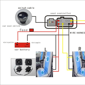 Modified car seat ventilation and suction digital display switch dual seat three position suction