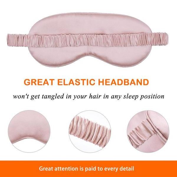 Wholesale Customizing Logo private label eyemask sleep satin silk eye mask travel Natural adjustable silk sleep eye shade