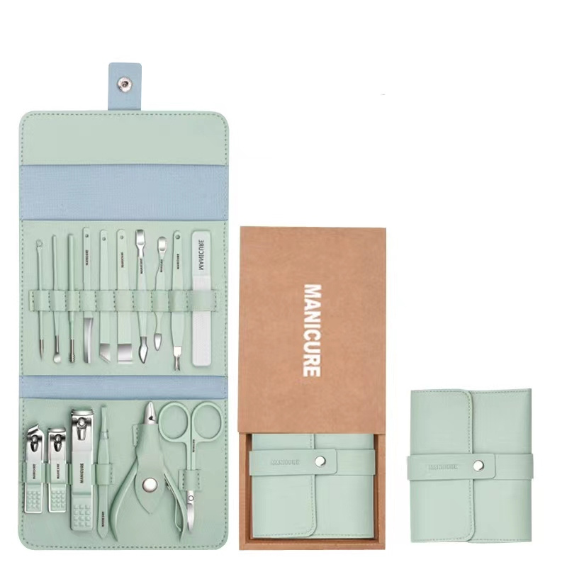 Professional 16 pieces manicure set tools manicure kits case manicure pedicure tools set  beauty tools