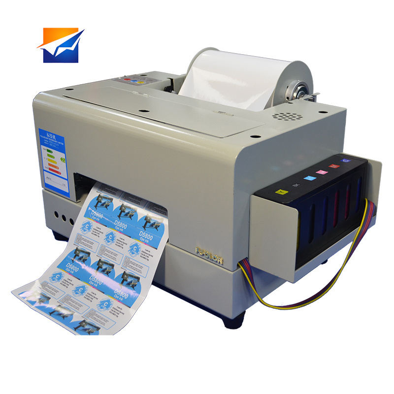 Hot Selling Color Label Printer Self Adhesive Roll Small Printing Machine A4 Roll Inkjet Label Printer