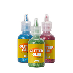 Bulk wholesale crafts sparkling glitter glue 30ml for decoration