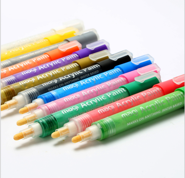 8 Colors Medium Tip Opaque Acrylic Paint Marker Pens