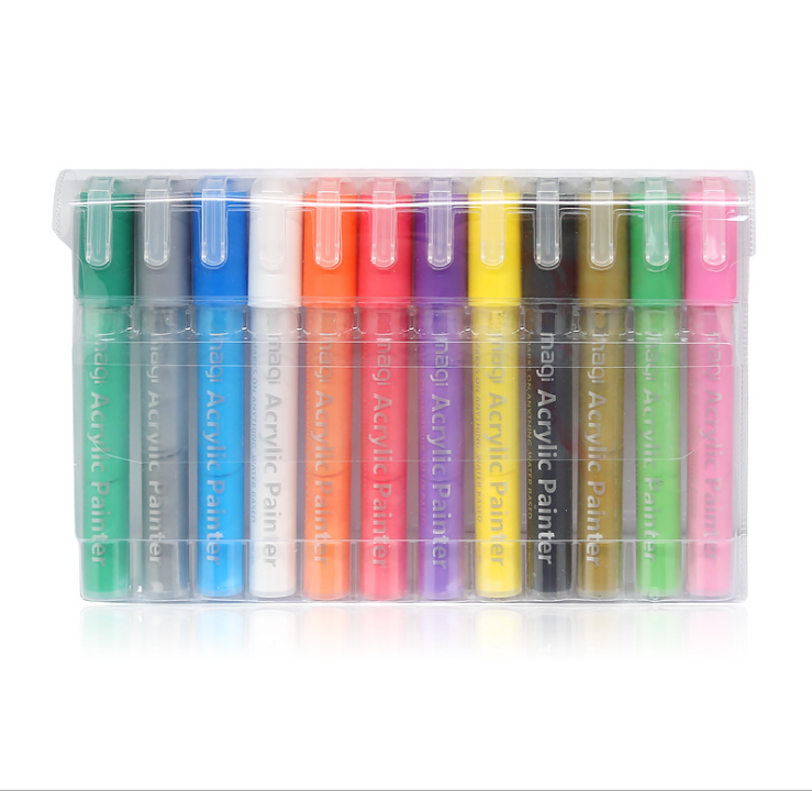 12 Medium point Permanent Acrylic Paint Markers For DIY Rock painting