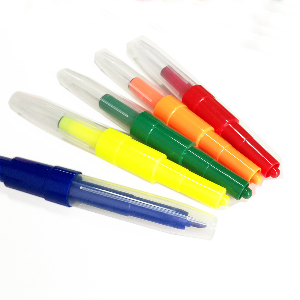 5 pcs kids fun felt tip blow airbrush marker pen