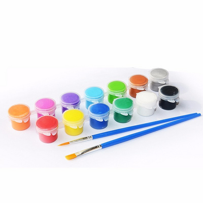 13 Colors Multipurpose Kids Crafting Acrylic Paint with Glitter Paint included