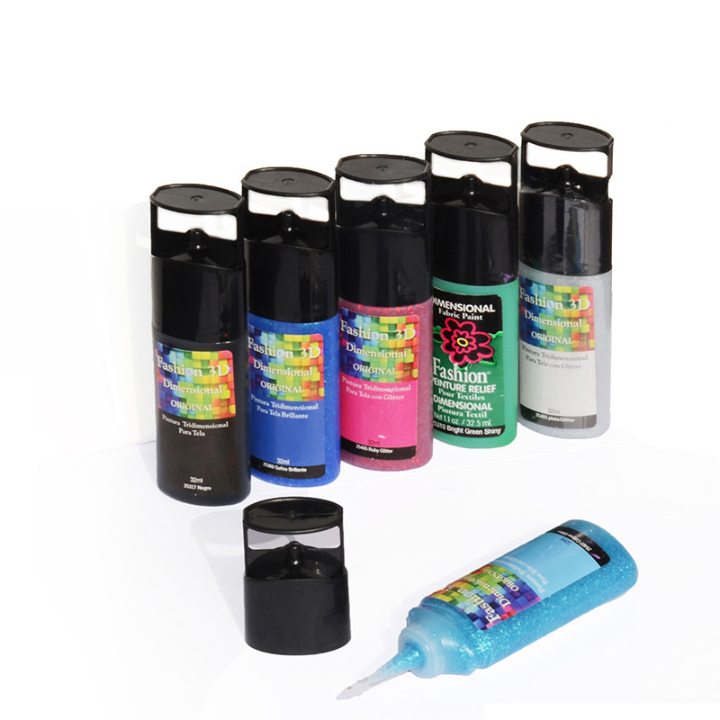 6-Pack Neon & Iridescent Dimensional Fabric Paint