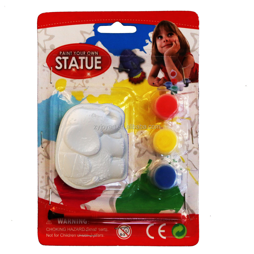 Creative Plaster Magnet Kit 5 Piece Set With Brush and Paint