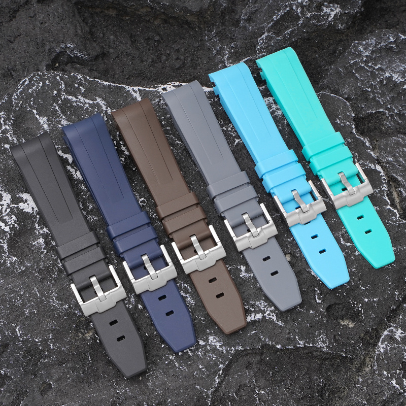 New Diving Waterproof Sport Watch Bands Straps for Rolex 20mm Curved End Rubber Watch Strap for Omega x Swatch MoonSwatch