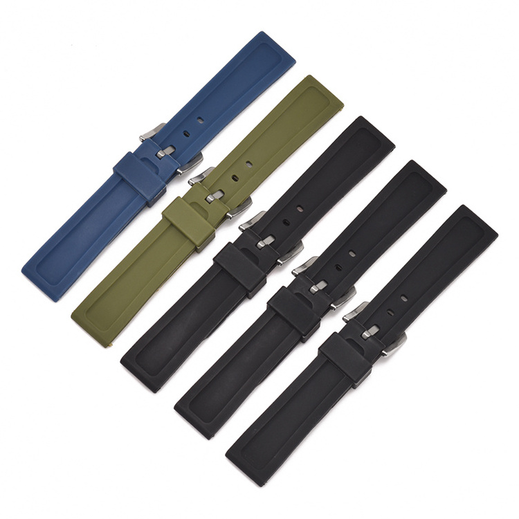 Professional Custom Wrist Strap Rubber Watch Camouflage Band Strap For Watch Band Silicone 18mm 20mm 22mm 24mm