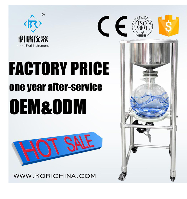 China factory price  50 litre glass vacuum filter with stainless steel funnel