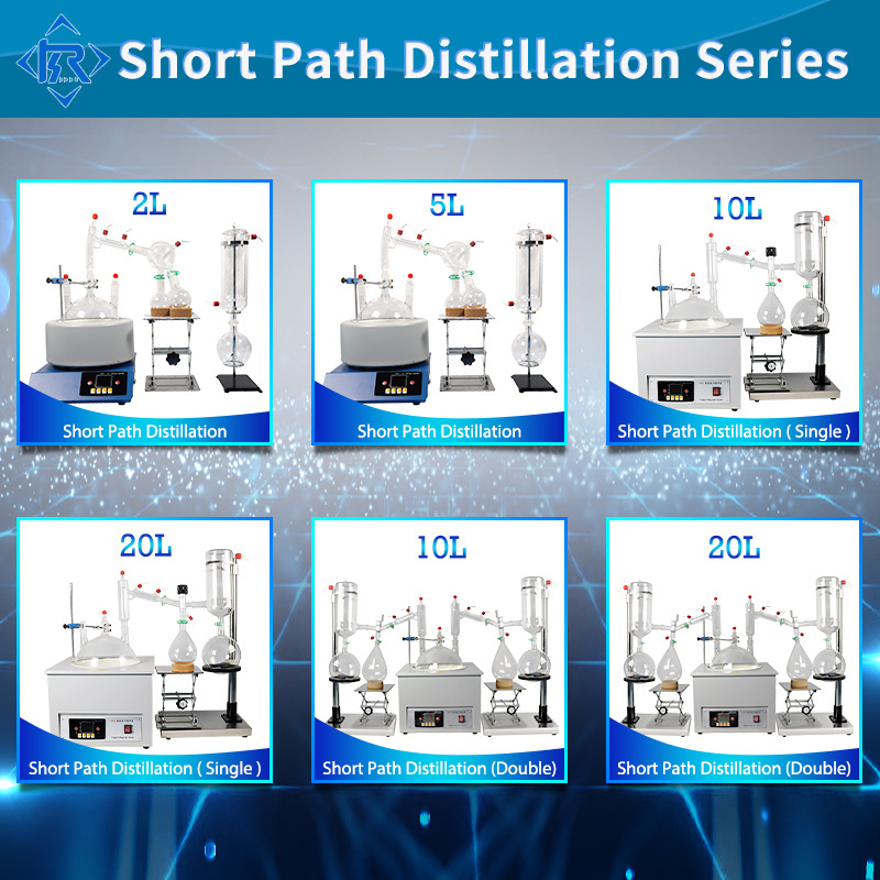 Lab chemistry vacuum  Short Path Distillation Set distillation with alcohol recovery