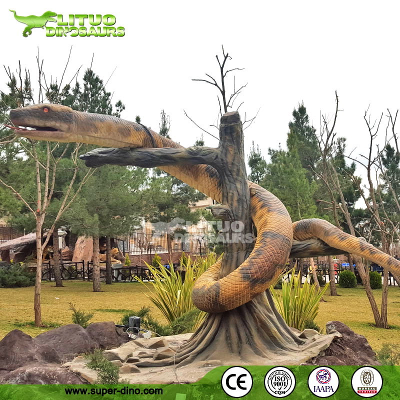 Life Size Animatronics Animal Amusement Park Horrible Snake