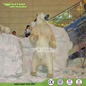 Shopping Hall Decoration LifeLike Animal Animatronic Polar Bear