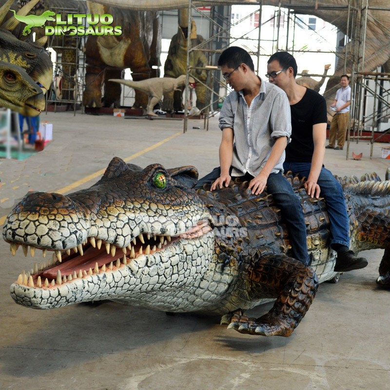 Simulation Motorized Jungle Animated Crocodile Life Size Animatronic Animal Model