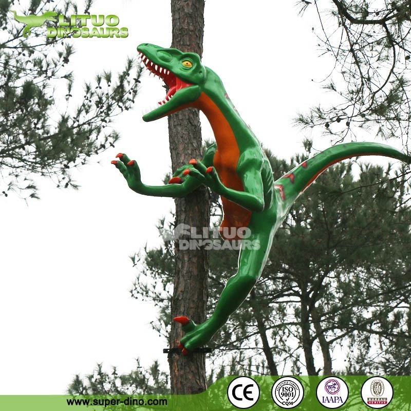 Park Interactive Funny Cartoon Dinosaur Play Swing Model