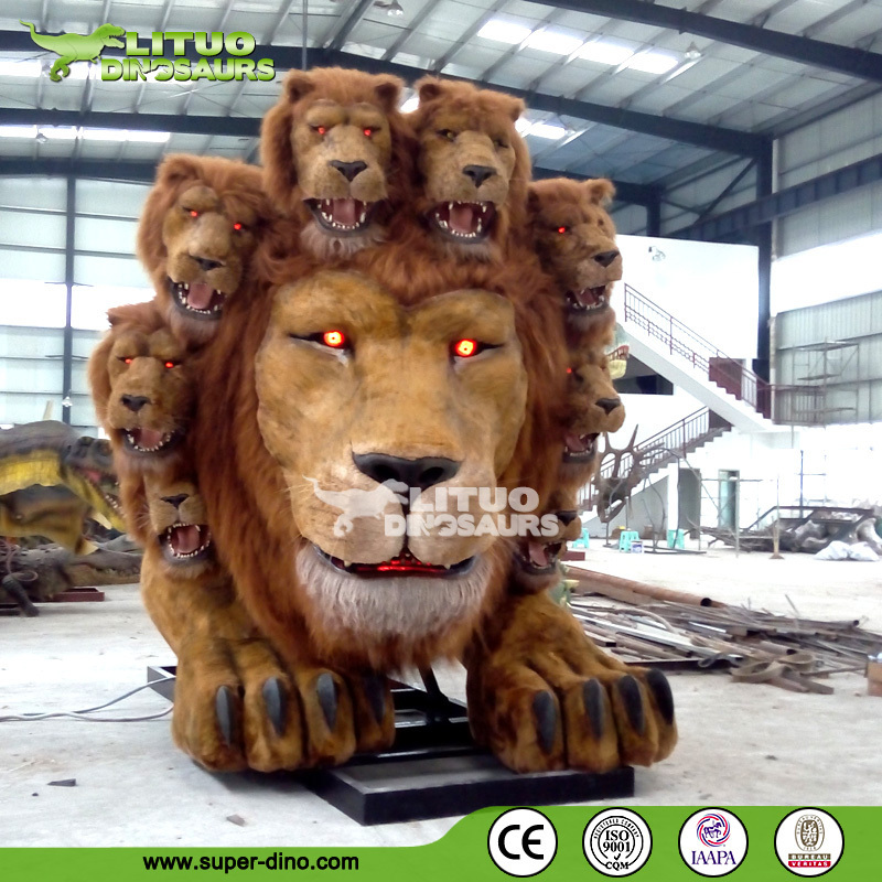 Customized Model Big Animal Lion Head Haunted House Theme Park Animatronics