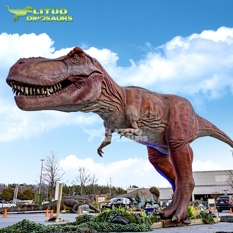 Realistic T-rex Tyrannosaurus rex Life Size Animatronic Giant Dinosaur King Replica for Sale