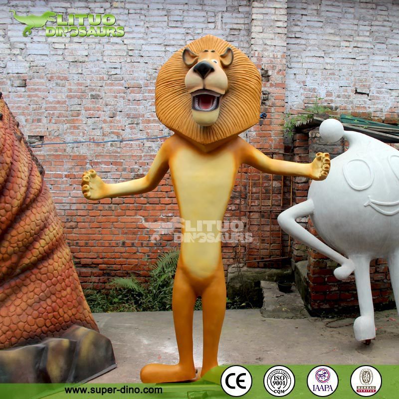 Theme Park Life Size Cartoon Animal Statue Decoration