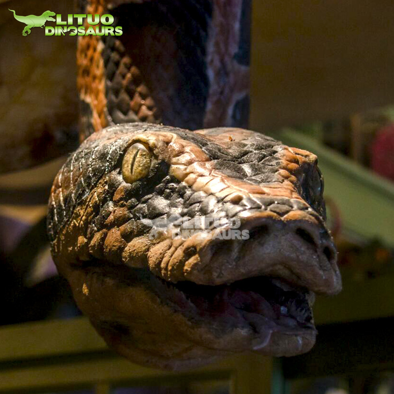 Animatronic Animal Puppet of Animated Silicone Rubber Snake Python Boa