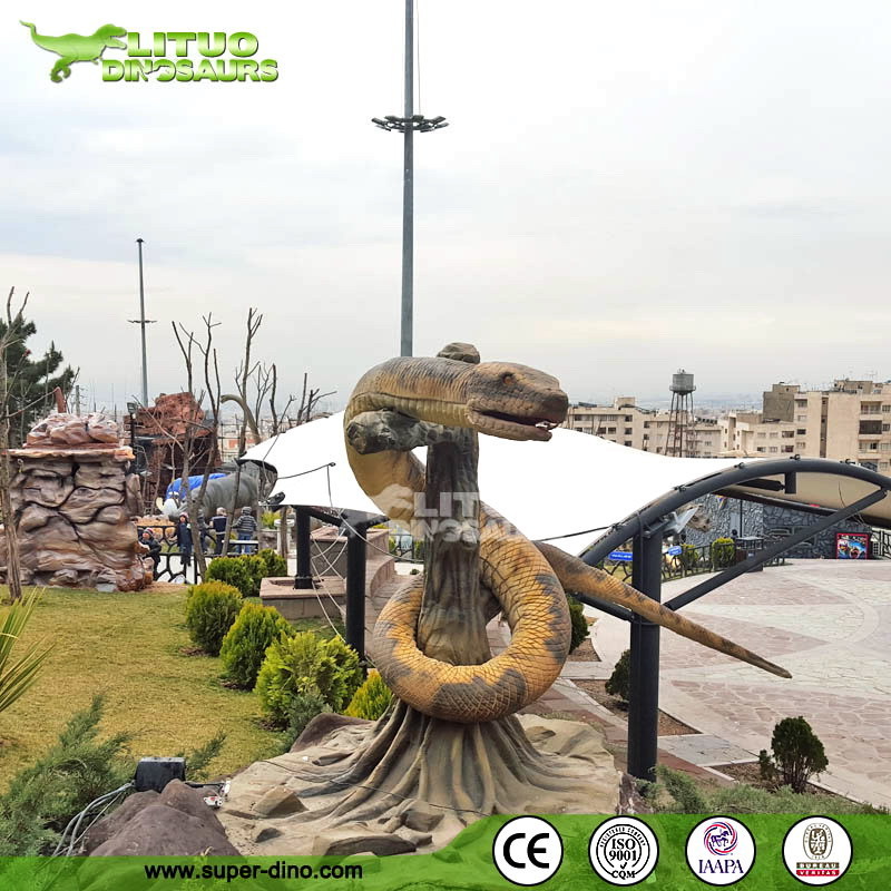 Life Size Animatronics Animal Amusement Park Horrible Snake