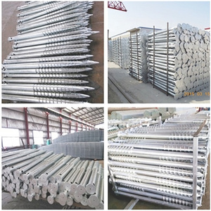 Hot dip galvanized helical pile / ground screw pile for solar project