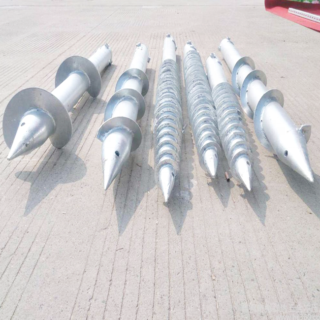 Hot dip galvanized helical pile / ground screw pile for solar project