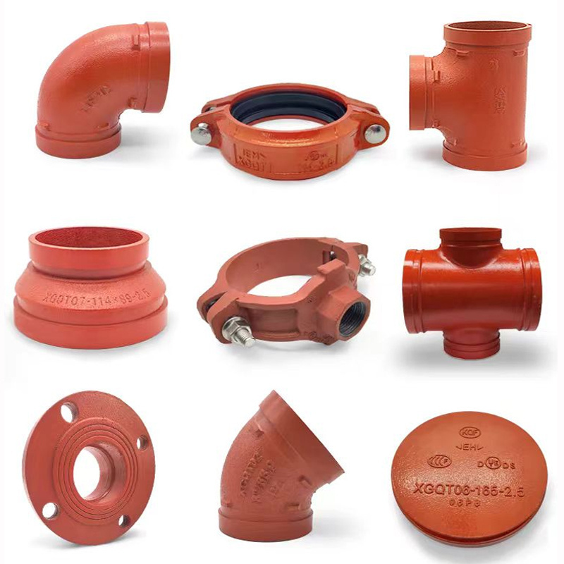 Ductile Iron Fittings Grooved Flange Adapter Cast Iron Flange 1/4