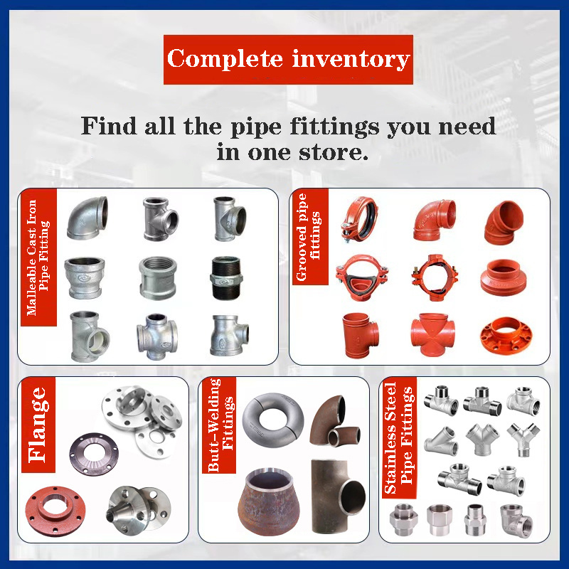 Ductile Iron Fittings Grooved Flange Adapter Cast Iron Flange 1/4