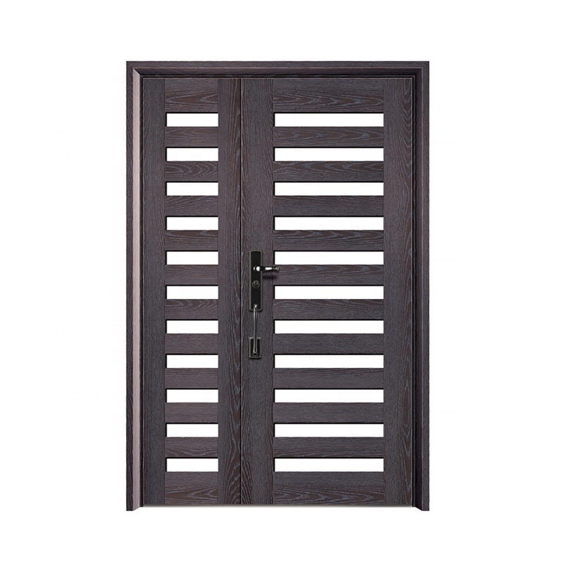 ZOYIMA French exterior double glazing security door  soundproof iron door American Glass Door