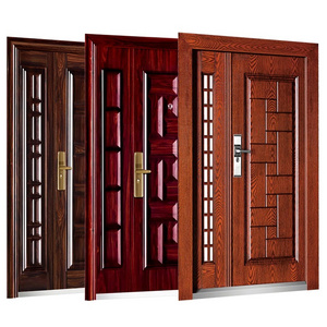 Wholesale And Retail Style Steel door, front door ,One And Half chinese doors For The metal security door