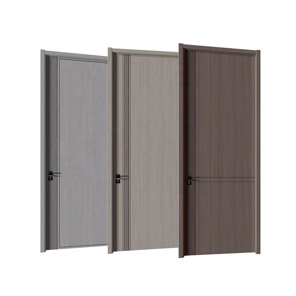 2023 Hot Sale Internal Doors Wpc Doors Waterproof Pvc Solid wooden doors interior use home