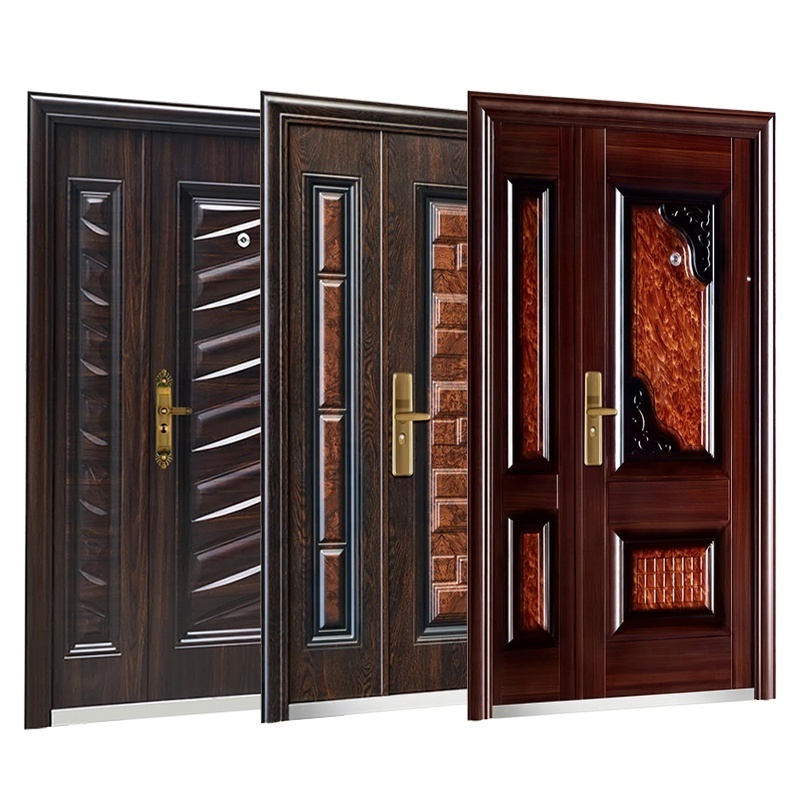 Wholesale And Retail Style Steel door, front door ,One And Half chinese doors For The metal security door