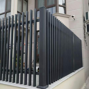 Made in china house iron privacy fence designs outdoor garden wall decor black aluminum fence mental fence