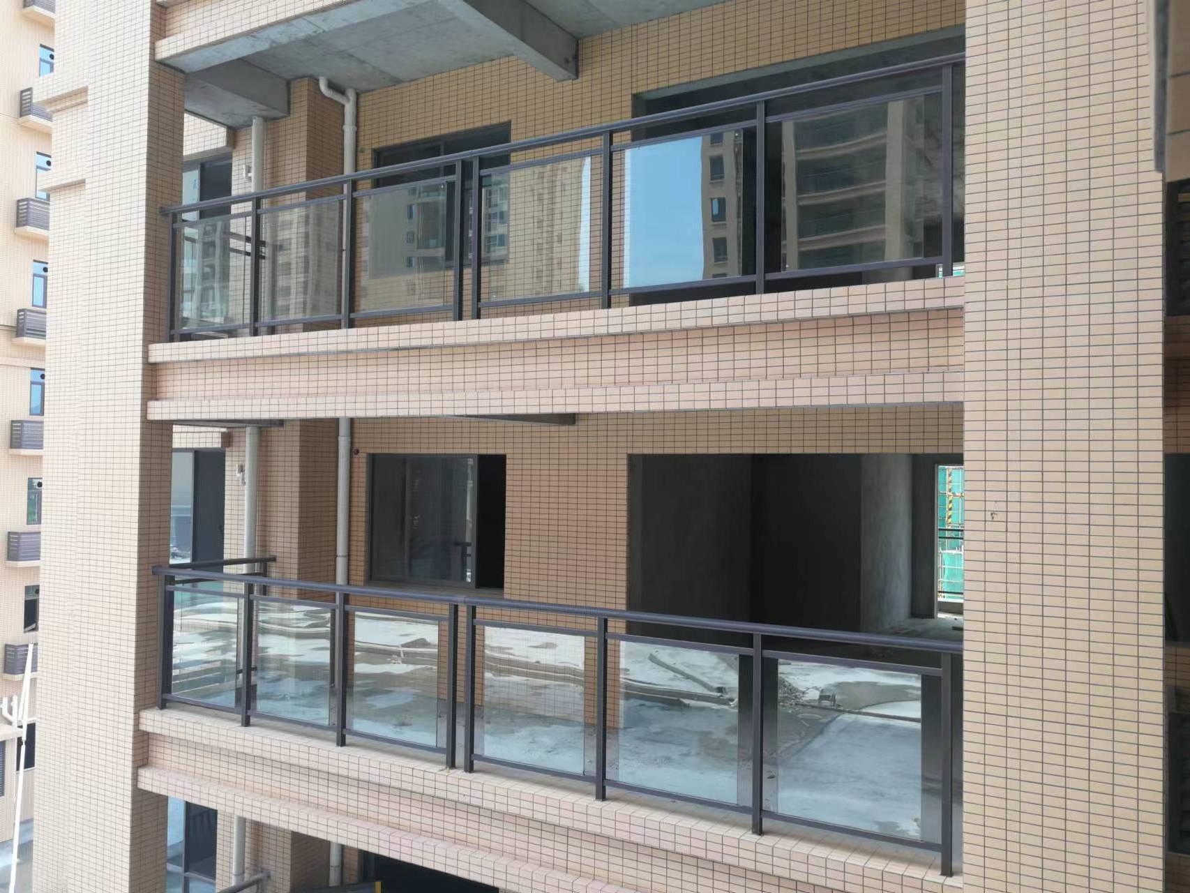 aluminum glass railing handrail and balustrade for balcony and stairs