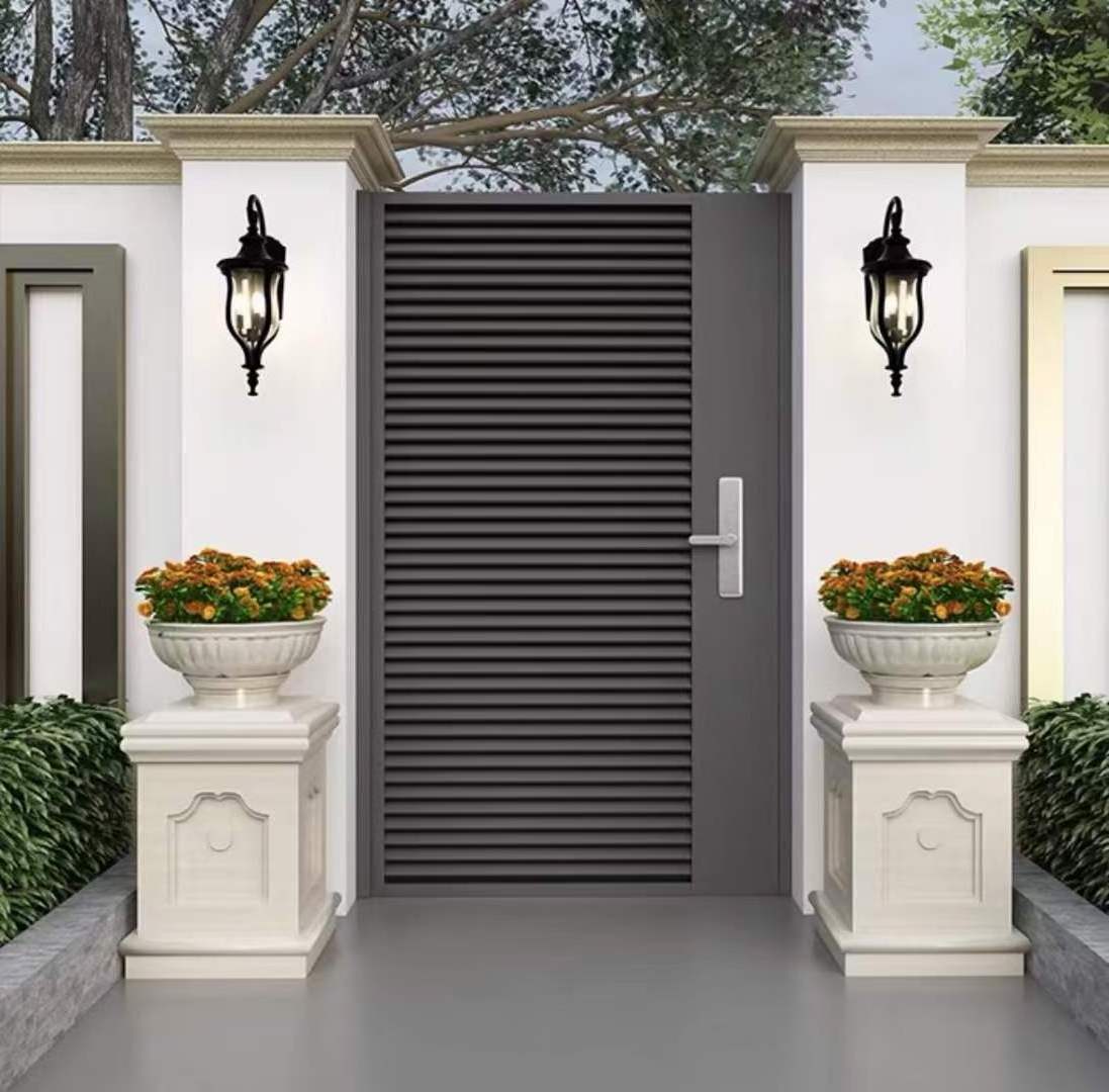 Modern Simple Gate Design Aluminium Side Gate Main Color Design Aluminum Single Gate