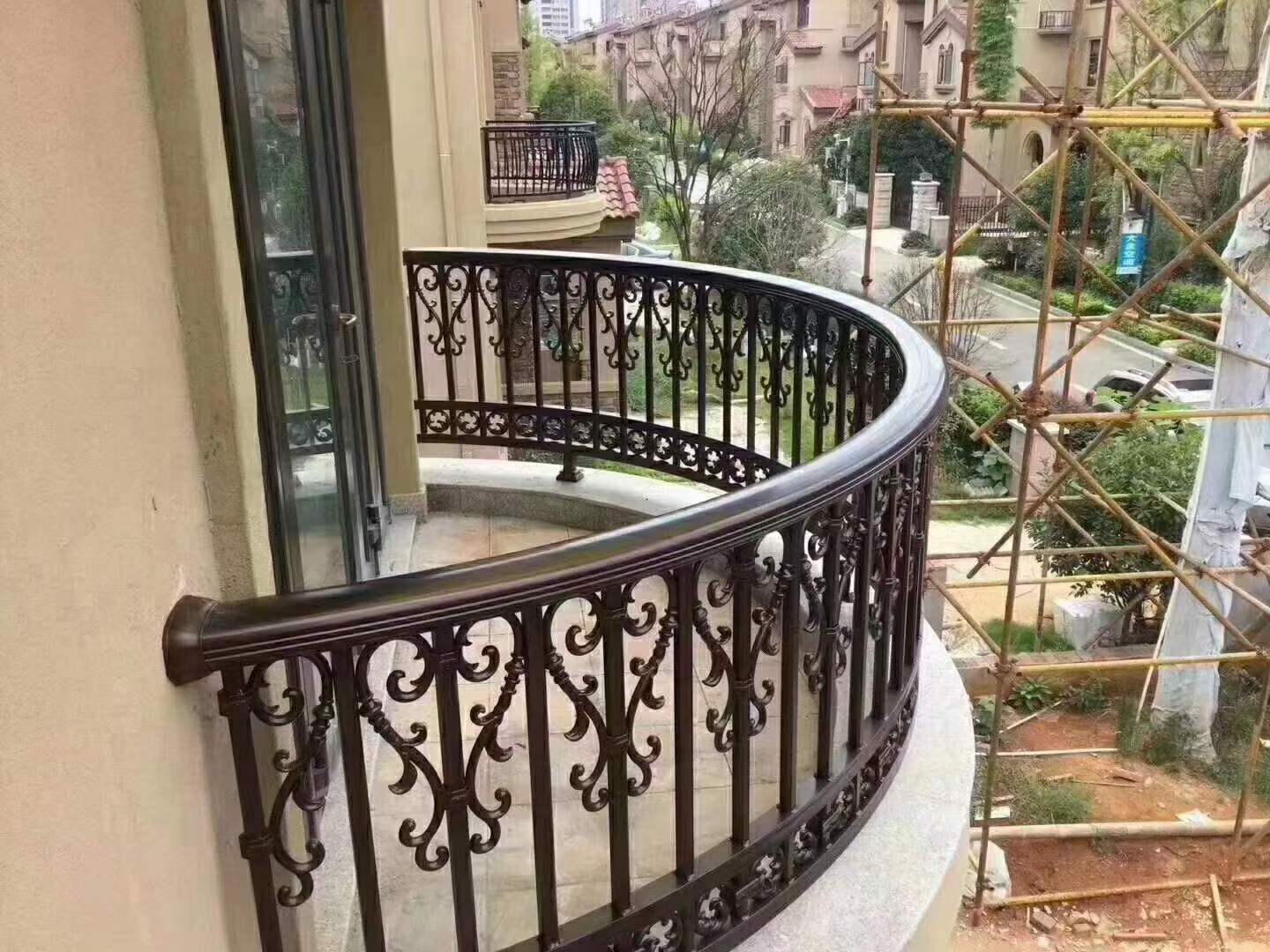 Balcony used safety iron stair handrail zinc steel guard rail