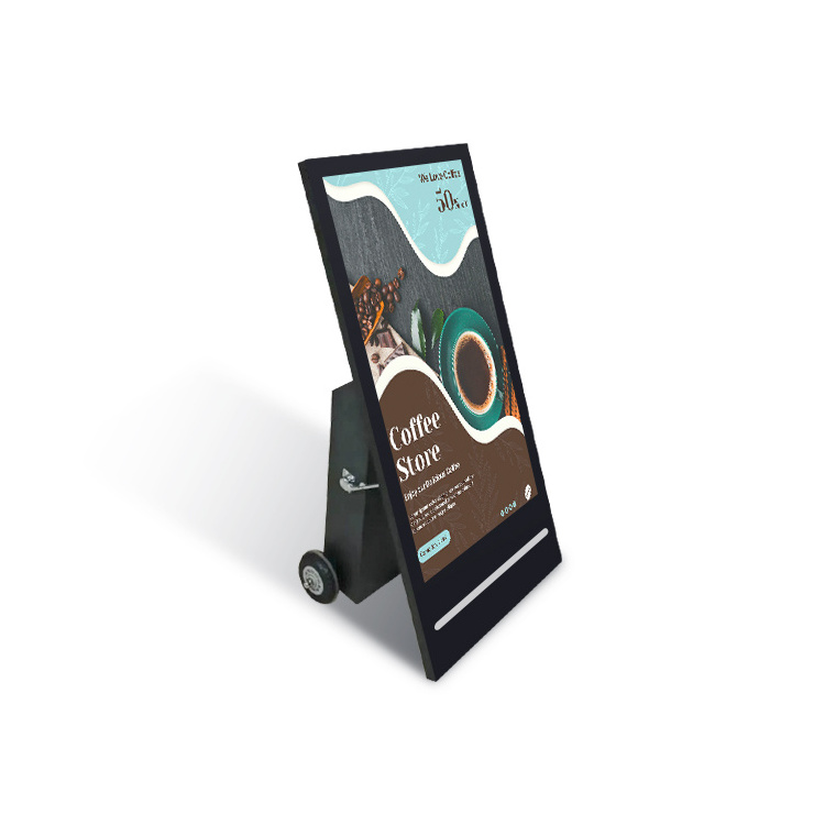 exterior digital menu board battery powered digital signage Android outdoor restaurant menu board 43